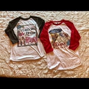 Western Raglan shirts Size Small